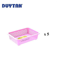 Mua Combo 5 Rổ Nhựa Chữ Nhật Bông Duy Tân ( Mã 576) (Nhiều Màu) | TriTin