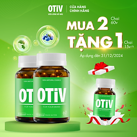 Combo 2 hộp OTIV bổ não 60 viên tặng 1 hộp 15 viên