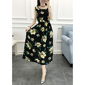 Váy đầm tone cotton maxi dài dạo chơi, đi biển - Mã 59