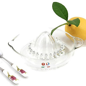 Vắt cam thủy tinh Ý Borgonovo 0021V (Trắng) kèm 2 muỗng cán sứ