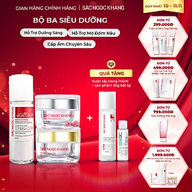 COMBO dưỡng da chuyên sâu kem dưỡng ban đêm 30g + kem dưỡng ban ngày 5 in 1 30g + Serum dưỡng trắng 30ml cho tác dụng nhanh mạnh, toàn diện