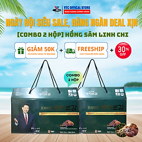 COMBO 2 Hộp Tinh Chất Hồng Sâm Nhung Hươu Hàn Quốc 6 Năm Tuổi - 60 gói x 70ml