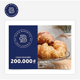 Paris Baguette - Phiếu quà tặng 200k áp dụng tại các chi nhánh