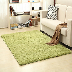 50x120cm Simple Solid Color Plush Carpet Mat for Living Room Tea Table Bedroom Bedside