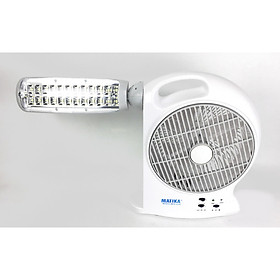 Quạt sạc điện, quạt tích điện có đèn led 24 đèn quay trục 180 độ tiện lợi MATIKA6298, màu ngẫu nhiên-Hàng chính hãng