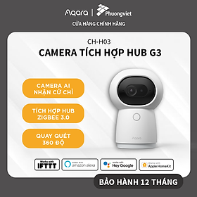 Mua Camera thông minh Aqara G3 - Xoay 360 độ nét 2K  Nhận diện cử chỉ  Điều khiển hồng ngoại IR /Zigbee  Tương thích HomeKit
