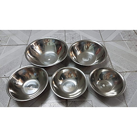 Mua Combo 5 cái thau inox từ 18cm đến 28cm