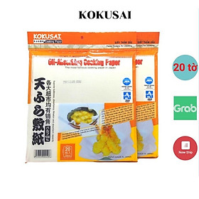 Giấy thấm dầu hút dầu ăn kokusai nhật bản thấm dầu thức ăn thực phẩm đồ chiên rán gói 20 tờ/1 túi