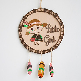 BIỂN GỖ TRANG TRÍ LITTLE GIRL - CÔ BÉ DA ĐỎ