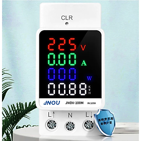 Mua Đồng hồ  công tơ điện tử 6 thông số 100A/220V (A HZ Cos phi V W) có nút reset gắn thanh ray  Tủ Điện