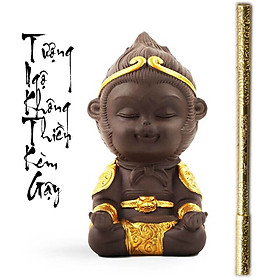 Mua Tượng Tôn Ngộ Không Bái   Tượng Tôn Ngộ Không Thiền Bằng Gốm