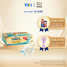 Thùng sữa bột pha sẵn Thực phẩm bổ sung Nestlé NANGROW 9(4x110ml) sữa mát công thức từ Thụy Sĩ với 100% Canxi giúp bé cao lớn vượt trội dành cho bé từ 1 tuổi