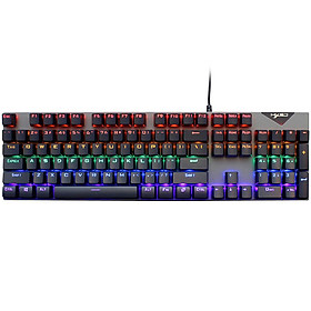 HXSJ L300 Wired 104-key Keyboard RGB Backlit Keyboard N-key Rollover Blue Switch