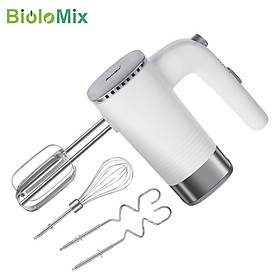 Máy trộn bột, đánh trứng, tạo bọt cầm tay 3 trong 1 thương hiệu của mọi gia đình Biolomix BM688 chất liệu que trộn 304, 5 tốc độ chuyên nghiệp- Hàng chính hãng