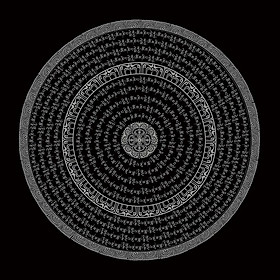 Mua Tranh tô viền thần chú sáu ký tự thangka sơn vàng  bánh xe thần chú mandala 50cm