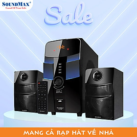 Loa vi tính 2.1 SoundMax A-2128 | Bluetooth Speaker SoundMaxA2128 | Bluetooth 5.0, AUX, Optical, USB, Thẻ Nhớ SD 128GB | Loa Nghe Nhạc, Xem Phim, Chơi Game | Điều Khiển Từ Xa - Hàng Chính Hãng