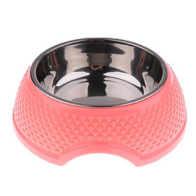 Anti Slip Stainless Steel Pet Dog Cat Feeder Food Water Bowl Dish