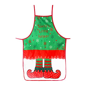 Christmas Apron, Kitchen Cooking Apron Bib Apron Baker Festive Adjustable Xmas Supplies Decorative Apron for Party, BBQ, Gift