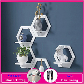 Mua Kệ treo tường trang trí không cần khoan  chất liệu gỗ Pitech cao cấp màu trắng  đặt bình hoa  siêu cute  siêu dễ thương - a27
