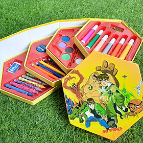 Hộp Tô Màu 4 Tầng Xoay Siêu Tiện Lợi Cho Trẻ Em
