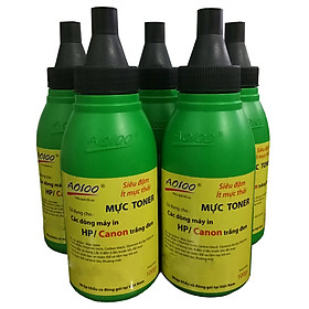 Mua Combo 5 chai mực in laser AO 100 siêu đậm  ít mực thải trọng lượng 100gr-100
