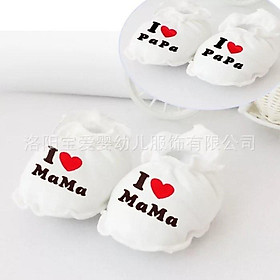 Bao chân cho bé I love Papa & Mama