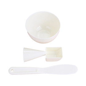 3Pcs  Mixing Bowl Set with Measuring  for Facial  Women White