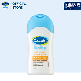 [Hàng tặng không bán] Sữa tắm gội dịu lành cho bé Cetaphil Baby Wash & Shampoo with Organic Calendula 50ml