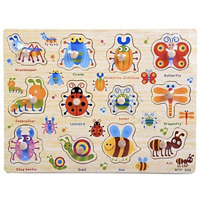 Bảng núm gỗ Ghép Hình Nhiều Chủ Đề Cho Bé