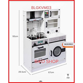 BỘ ĐỒ CHƠI BẾP KÈM BỒN RỬA CHO BÉ 93CM PHONG CÁCH HÀN- BLGKV03