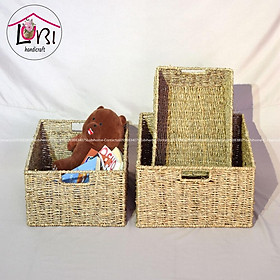 Mua Lubihandicraft - Sọt cói đựng đồ hình chữ nhật - đơn giản  mộc mạc