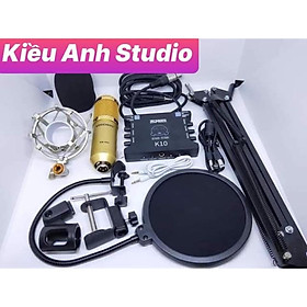 Mua Combo mic thu âm livstream BM 900 và suondcard K10 cực đỉnh