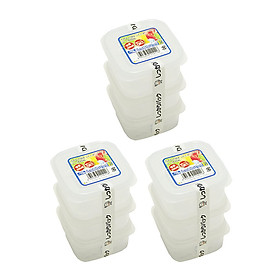 Set 3 hộp nhựa 200ml an toàn - nội địa nhật bản