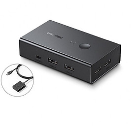 Mua Ugreen 90478 4K 60Hz Bộ chuyển tín hiệu 2 CPU dùng 1 Màn hình cổng HDMI KVM Switch Ugreen CM571 - Hàng Chính Hãng