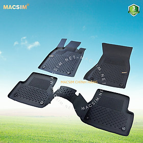 Thảm lót sàn ô tô nhựa TPE Silicon Audi A4 2008-2015 Black Nhãn hiệu Macsim