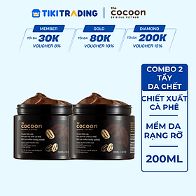 Combo 2 Cà phê Đắk Lắk làm sạch da chết cơ thể 200ml