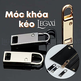 Móc khóa zip kéo Đầu dây khóa kéo kim loại đồng đen thay thế cho balo túi xách vali áo khoác quần Legaxi