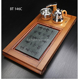 Mua Bàn Trà Điện Gỗ Mun Đuôi Công.khay trà không bao gồm bếp