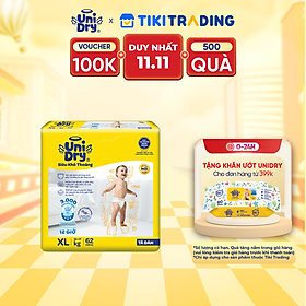 Tã dán em bé Siêu khô thoáng gói Super Jumbo Unidry G6X size XL-62 miếng