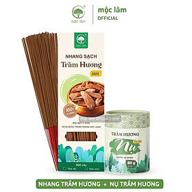 Nhang Trầm Hương 29cm 500cây và Nụ Trầm Hương 80g 65viên - Mộc Lâm