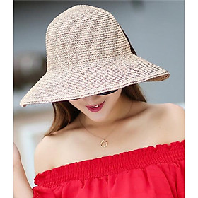 Mũ cói vành vừa găn nơ sang trọng, nón cói vành thời trang