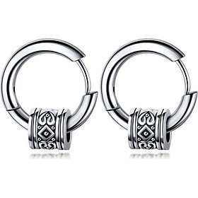Bông Tai Nam KPOP Khoen Tròn Chất Liệu Thép Titan Không Đen Không Dị Ứng TT 2269 - 1 Cặp