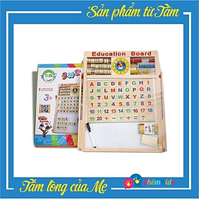 Bảng gỗ giáo dục 2 mặt nam châm cho bé