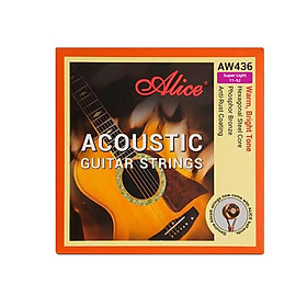 Bộ 6 Dây Đàn Guitar Acoustic Alice A206, AW432, AW436 AWR47