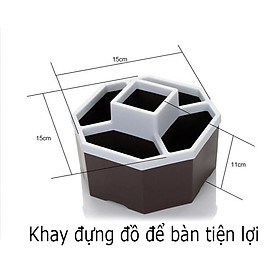 Mua Khay đựng đồ để bàn hình đa giác  có nhiều ngăn chứa siêu tiện ích. khay đựng đồ cá nhân dùng trong văn phòng  bàn làm việc  hộp đựng đồ cá nhân hình đa giác  hộp đựng cá nhân  dễ dàng tháo lắp