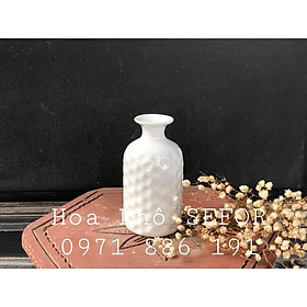 Mua Bình/Lọ hoa sứ trắng - Bình gốm mini - Gốm Bát Tràng decor