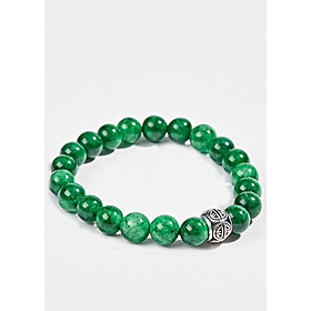 Vòng cẩm thạch sơn thủy Phối Charm Bạc (8mm) Ngọc Quý Gemstones