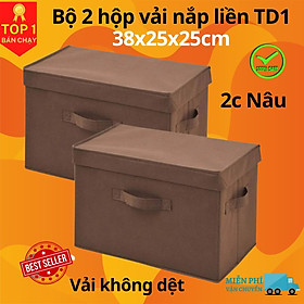 Bộ 2 chiếc hộp vải đựng đồ Thụy Điển 24L, Combo 2 chiếc túi vải đa năng TD1 có chọn màu miDoctor