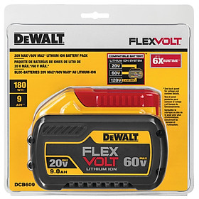 PIN CHO MÁY KHOAN 20V/60V DEWALT DCB609-B1- HÀNG CHÍNH HÃNG