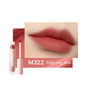 Son Kem Pink Bear Butter Cream Tint Velvet Matte Lip Long-lasting Hydrating High coverage 8 Shades 2.5g